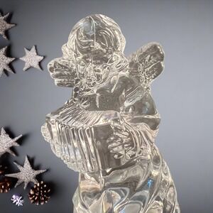Mikasa Crystal Bottle Stopper Cherub Song Angel Holiday Wine Decanter Barware